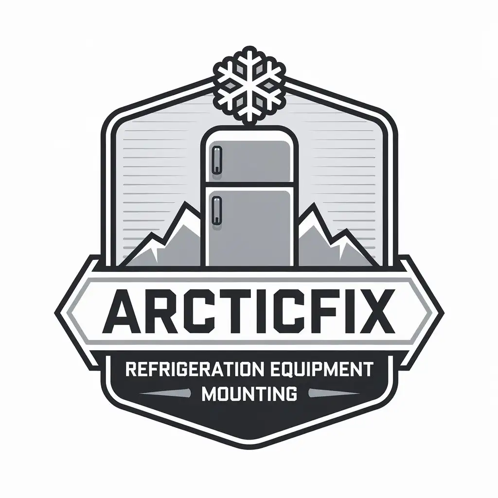 LOGO-Design-for-ArcticFix-Refrigeration-Equipment-Mounting-with-Refrigerator-and-Snowflake-Theme