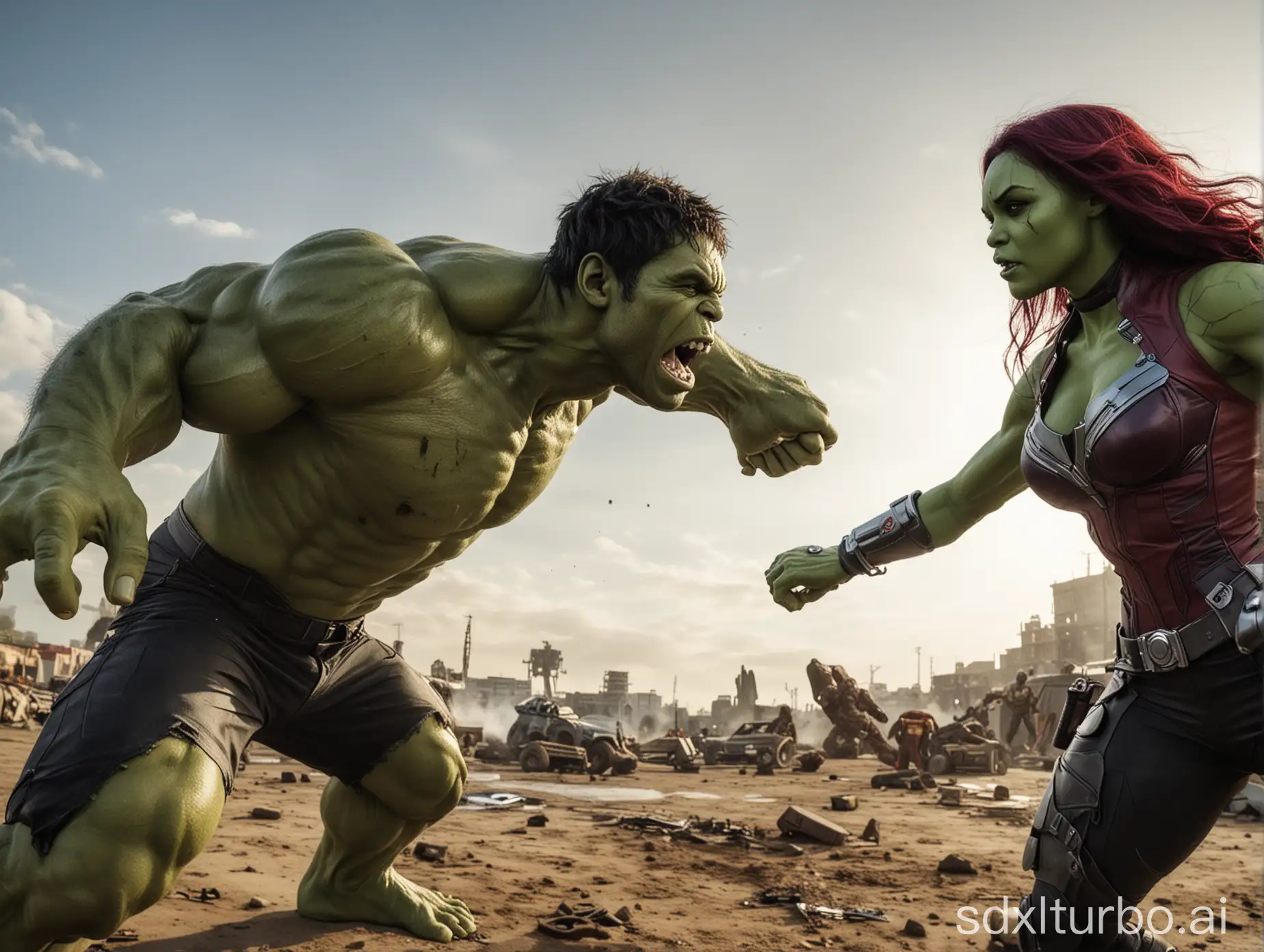 Hulk-Battling-Gamora-with-GoPro-Camera