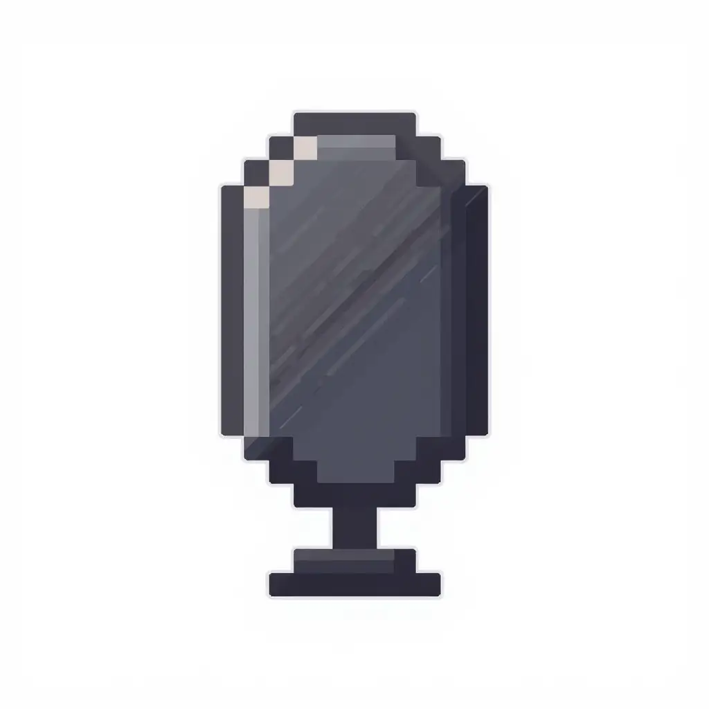 Pixelated, gaming, microphone, white background