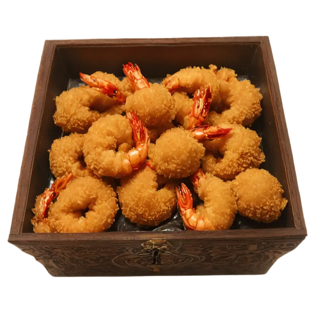 Crispy-Breaded-Shrimp-in-Oriental-Box-PNG-Image-Enhance-Your-Culinary-Designs