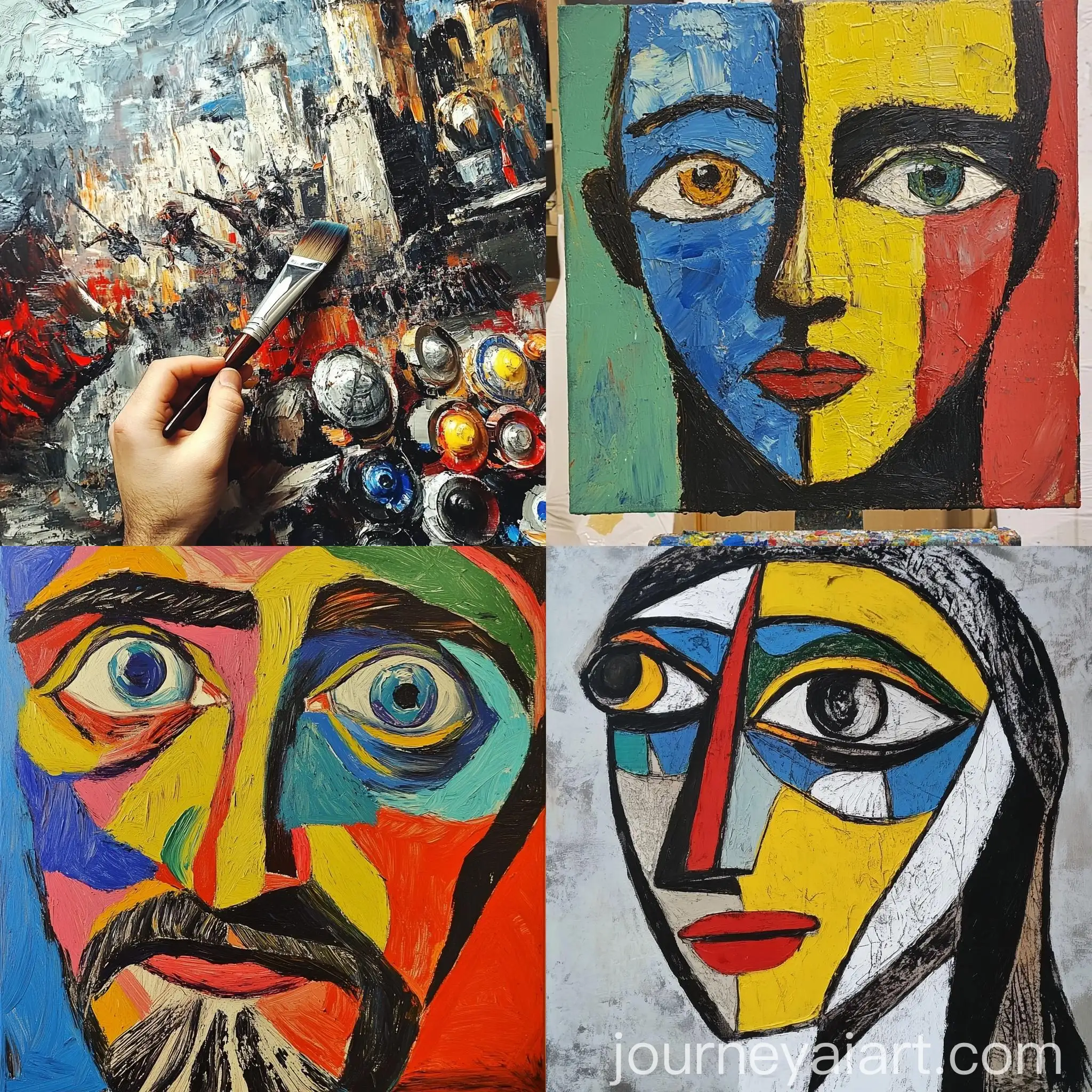 Painting-Inspired-by-Picasso-Depicting-the-Stories-of-the-300-in-Ancient-Greece
