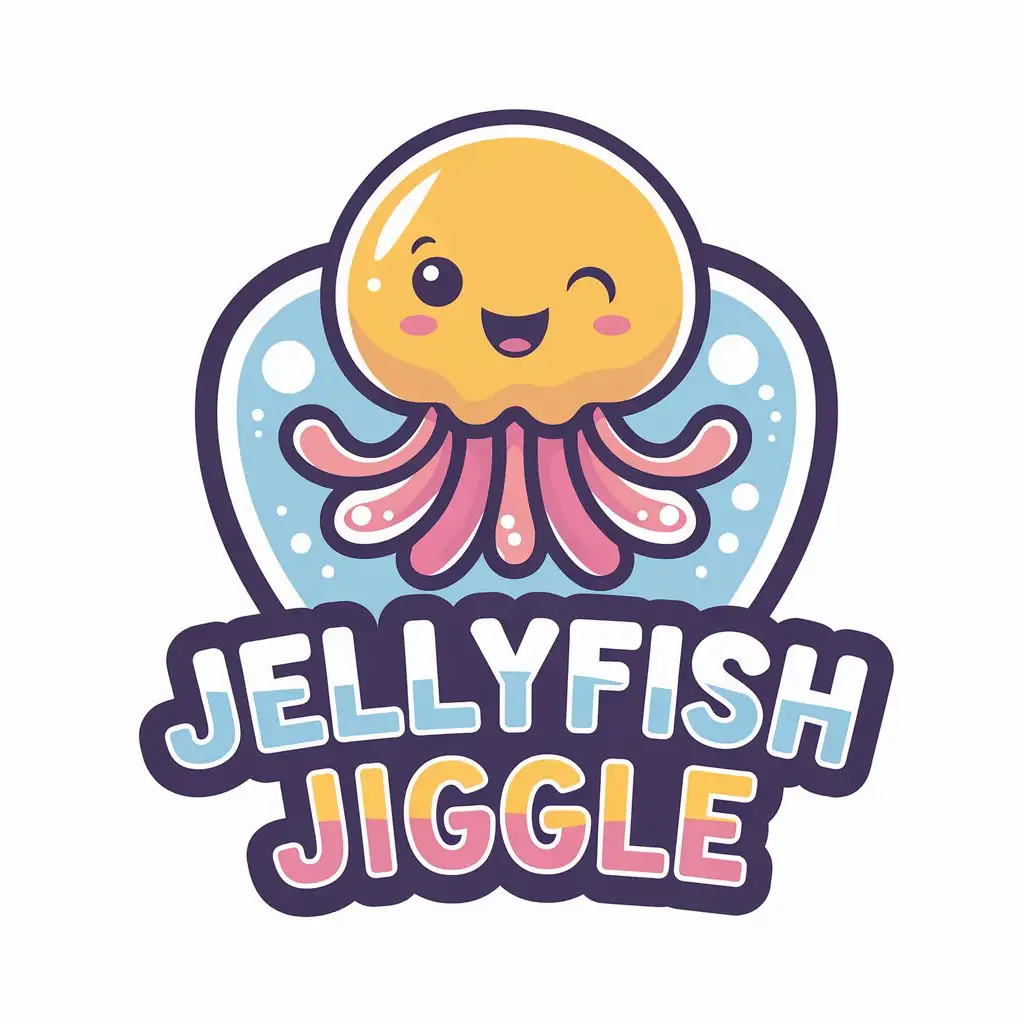 LOGO Design for Jellyfish Jiggle Adorable Jellyfish with Fun KidFriendly Theme