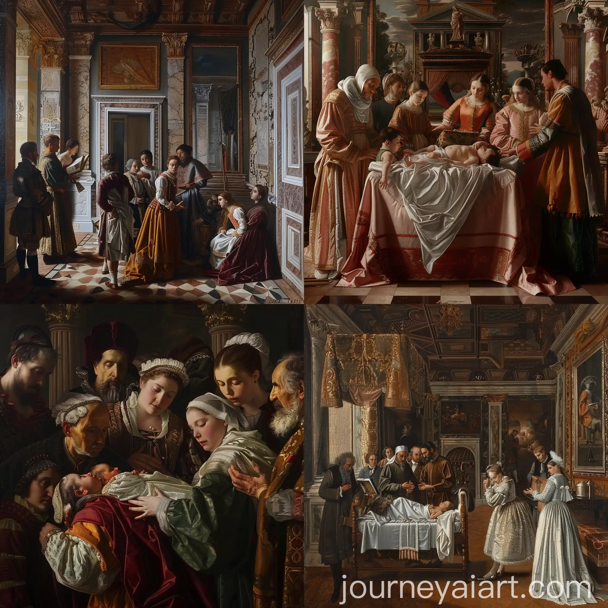 Birth-Scene-in-Venosa-Italy-Noble-Family-in-Italian-Renaissance-Setting