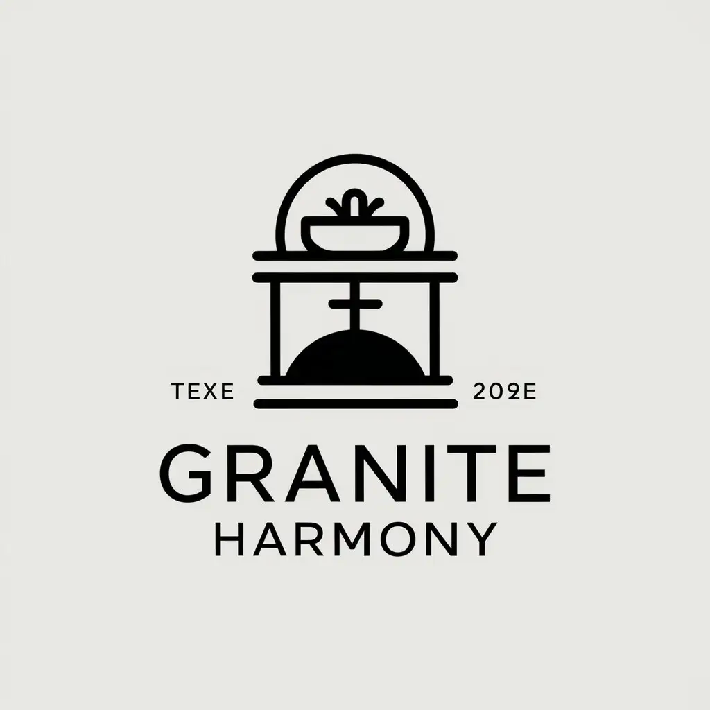 LOGO Design for Granite Harmony Stylized Kitchen Countertop and Tombstone Icon