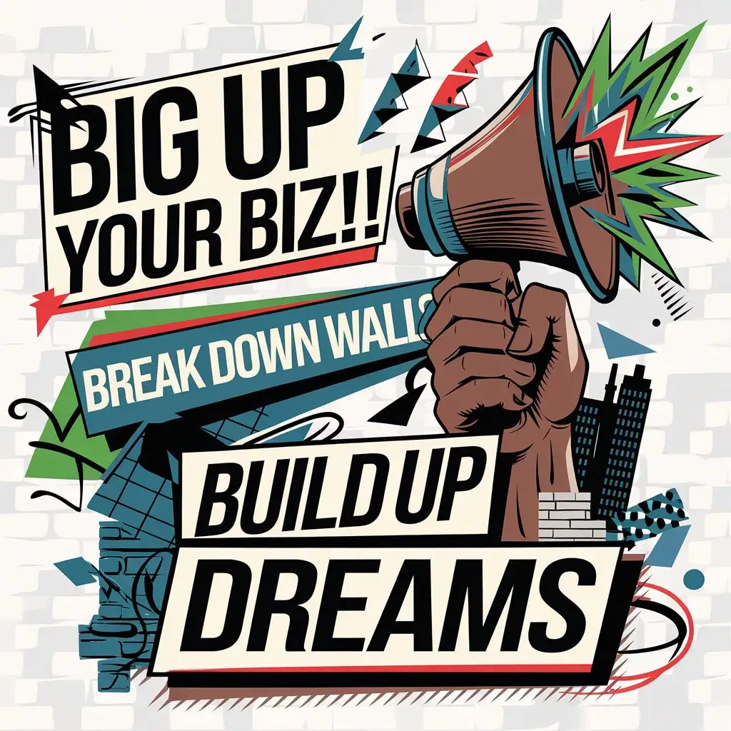 Empowerment-and-Innovation-Megaphone-Breaking-Walls-and-Building-Dreams