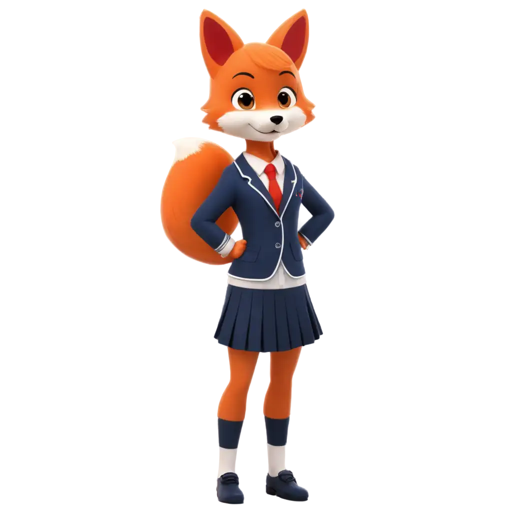 Fox-in-School-Uniform-PNG-HighQuality-Transparent-Image-for-Versatile-Use