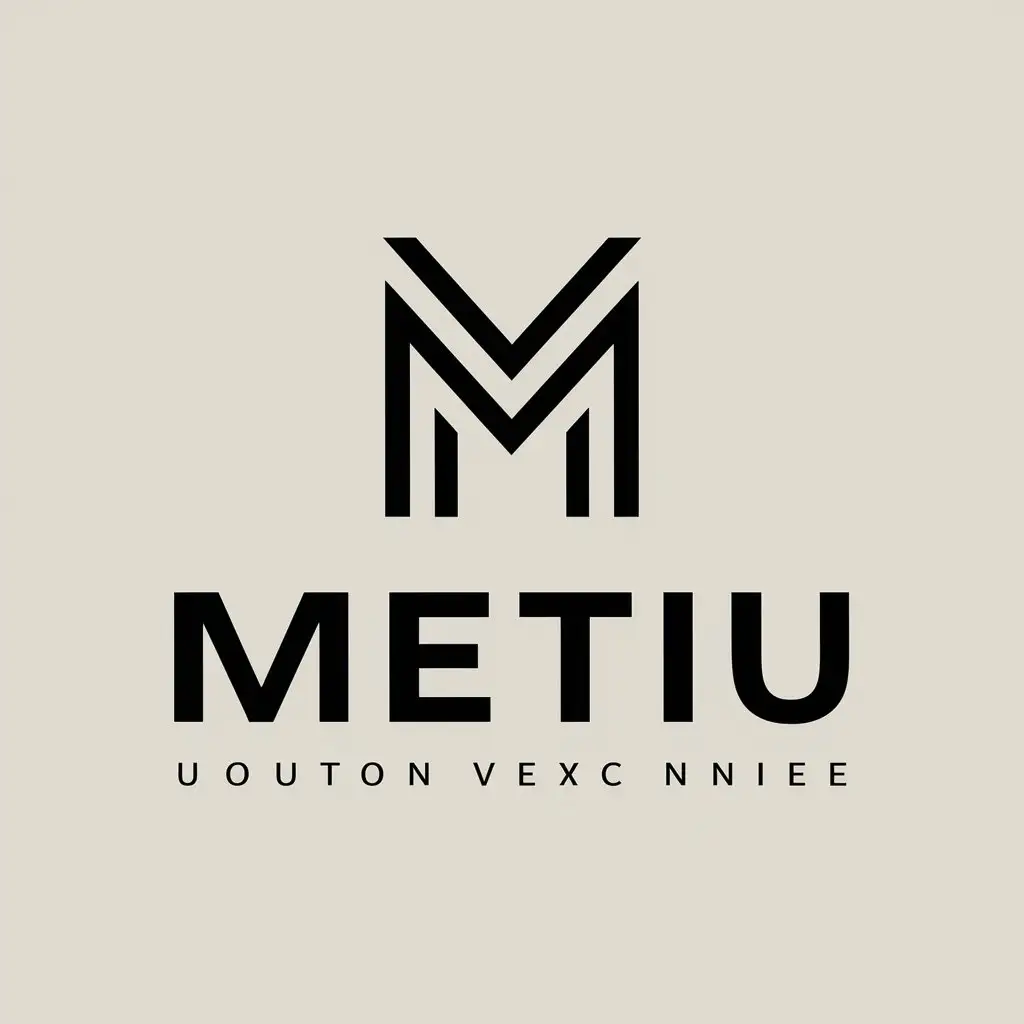 LOGO Design for Metiu Graphic Design Theme with Modern Simplicity