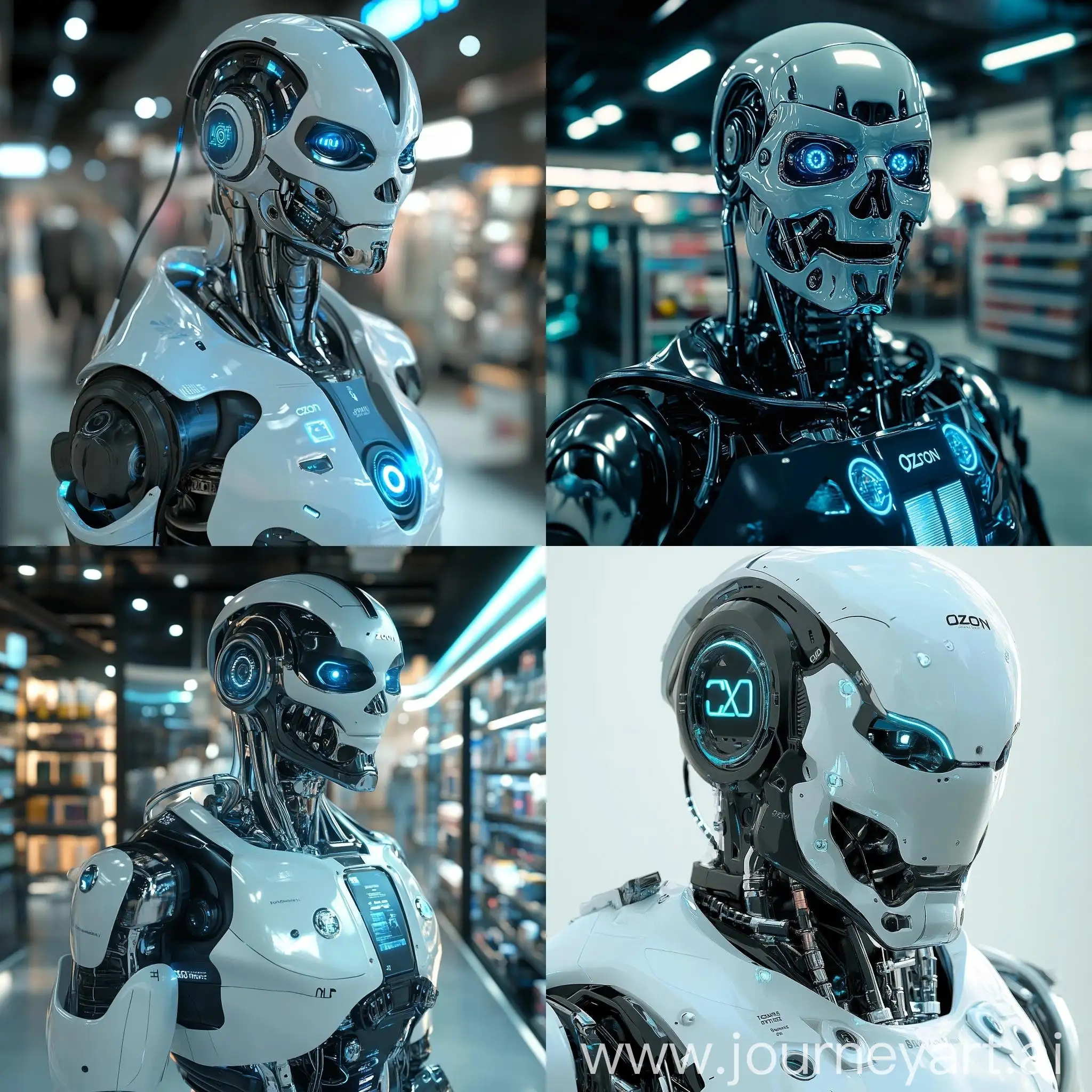 Futuristic-Terminator-Robot-Integrated-with-Ozon-Store-Aesthetics