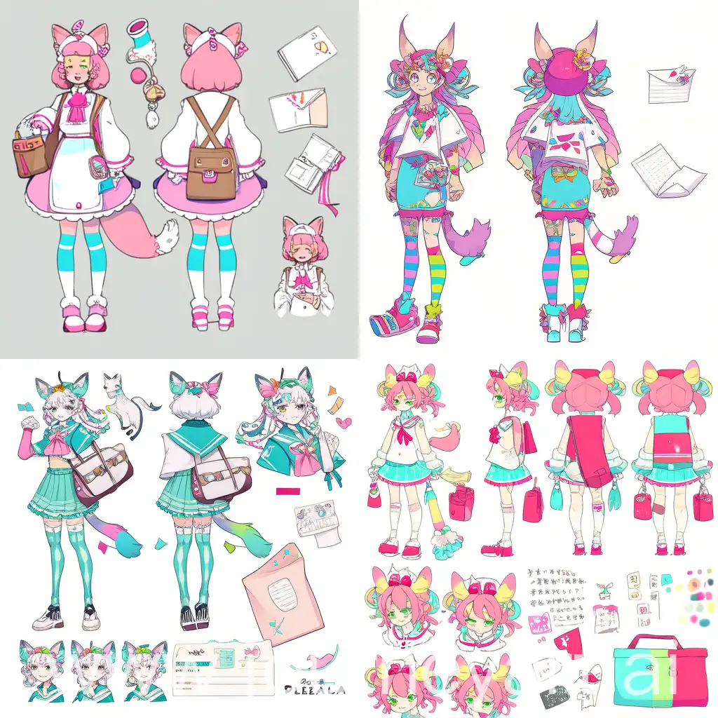 Creative-Character-Design-Sheet-in-Decora-Style-with-Expired-Envelope-Tail