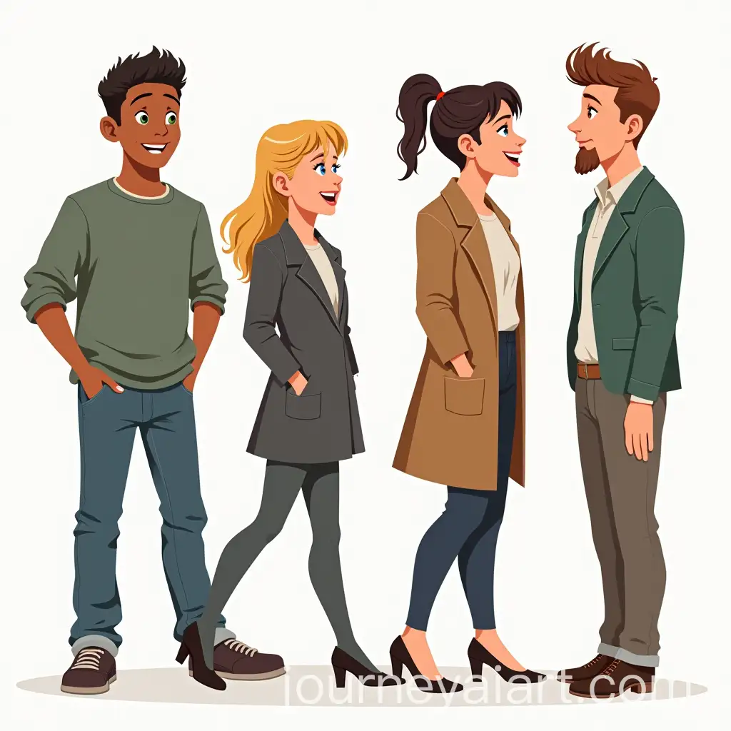 Diverse-Group-of-Children-and-Teenagers-in-Various-Outfits-and-Hairstyles