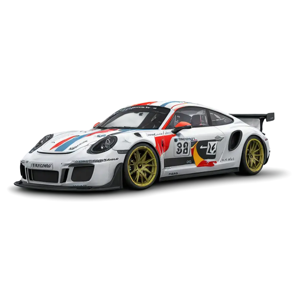 create a porsche 911 gt3 rsr with more brands for dtm in more colors