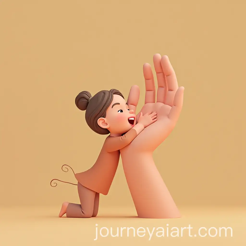 Emotional-2D-Illustration-of-Mothers-Hand-in-Storybook-Style