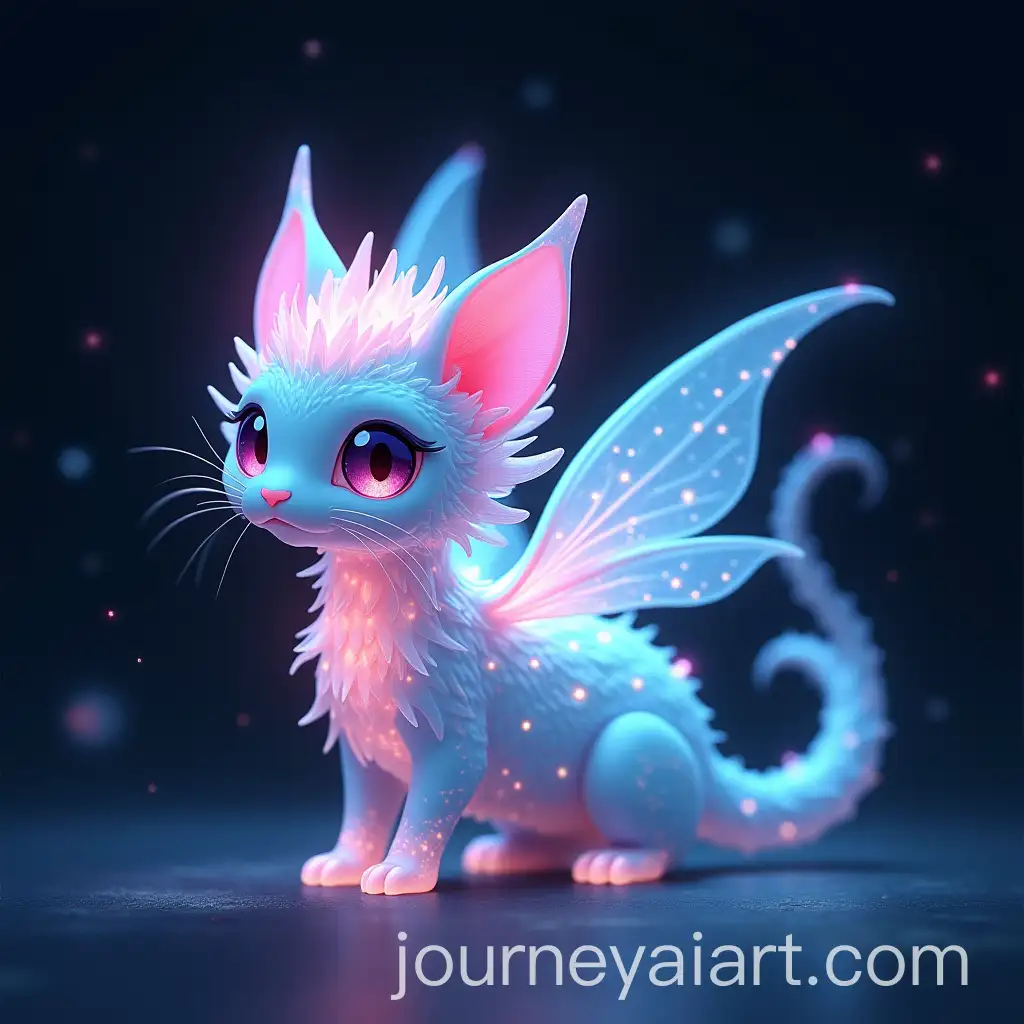 LumifAI-Art-Prompt-Expansionloran-Bioluminescent-Creature-with-Delicate-Wings-and-Floral-Crown