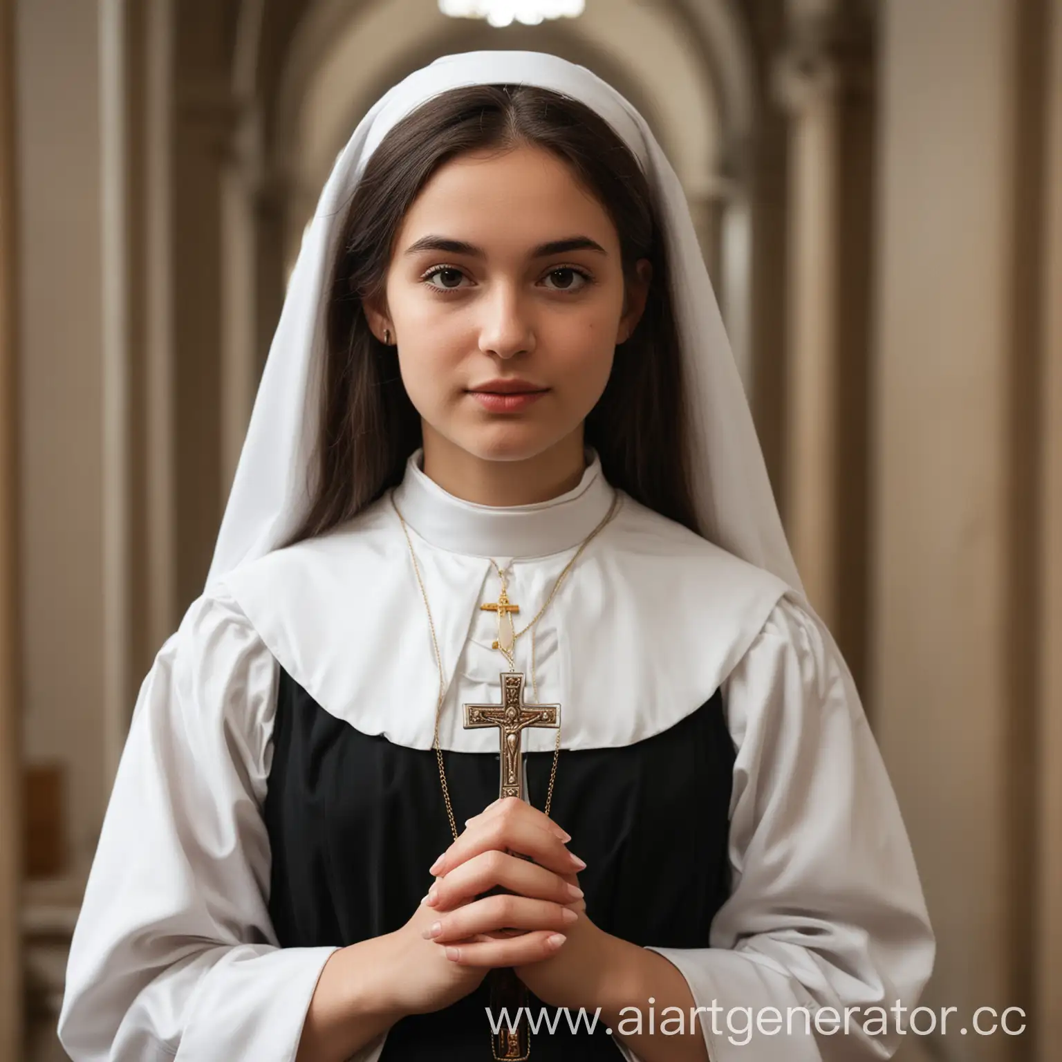 Young-Catholic-Woman-in-Traditional-Attire