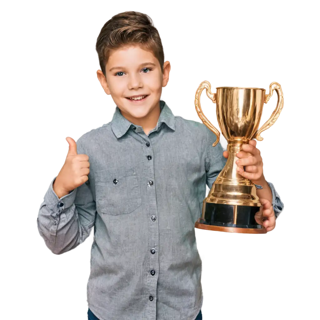 Kid-Showing-Gold-Cup-HighQuality-PNG-for-Celebrating-Achievements