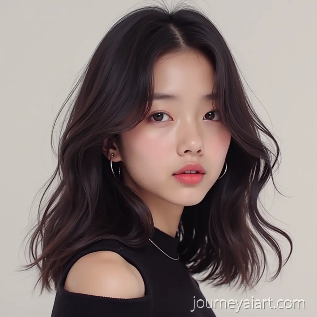 Jisoo-from-BLACKPINK-with-Shoulder-Length-Layered-Hair