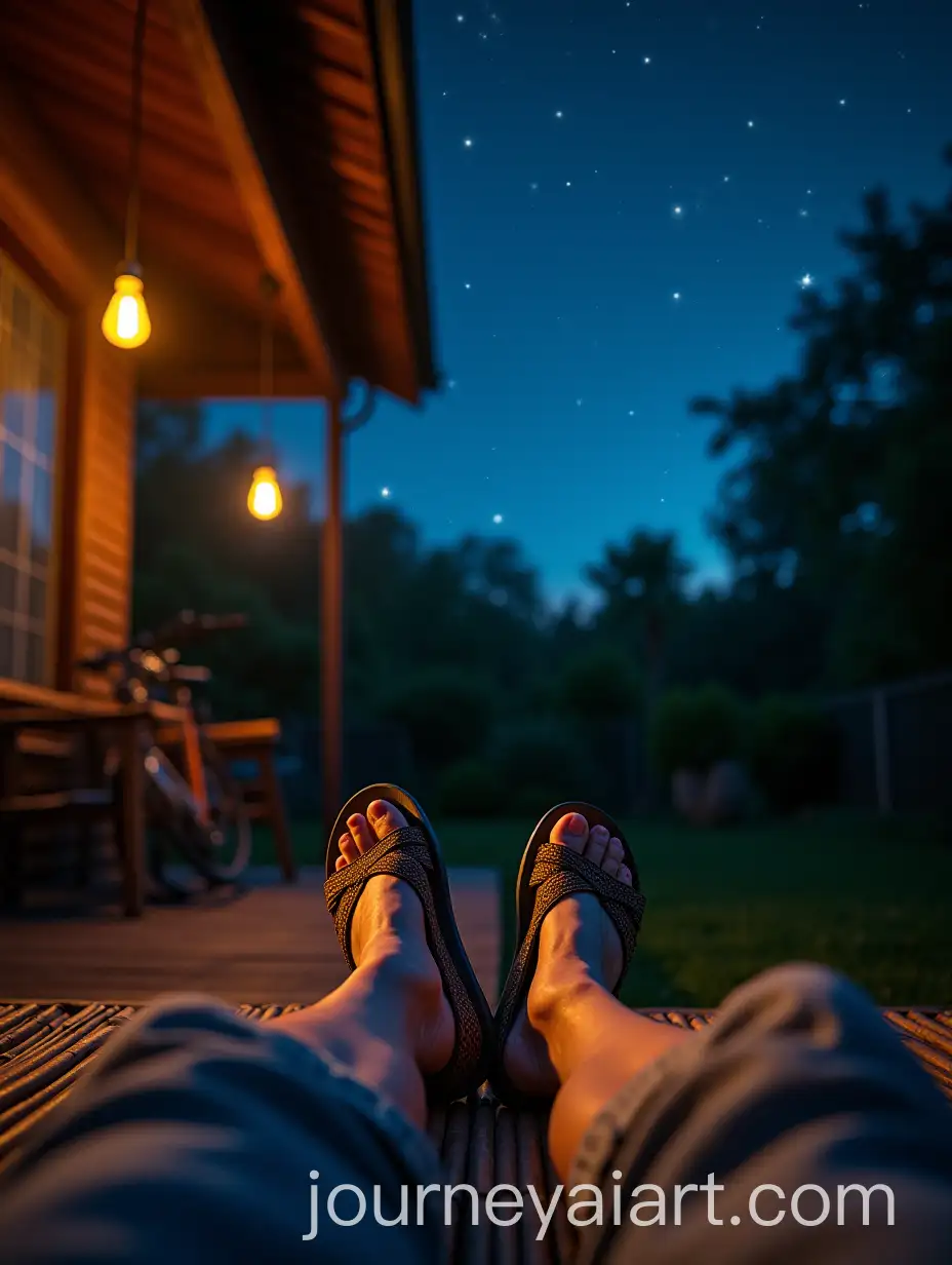 Relaxing-Night-Under-the-StarsAI-Art-Prompt-Expansion-on-a-Bamboo-Bench-with-Fireflies-and-Crickets