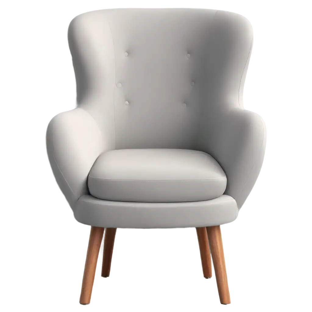 HyperRealPNG-Image-Optimizationistic-Grey-Soft-Chair-on-Legs-PNG-for-Premium-Design-Use