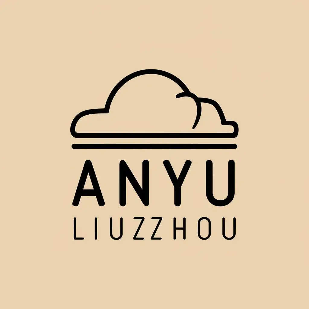 a vector logo design,with the text "Anyu liuzhou", main symbol:cloud,Moderate,clear background