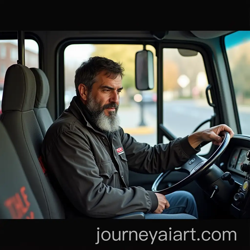 Afghan-Bus-Driver-in-the-United-States-at-Work