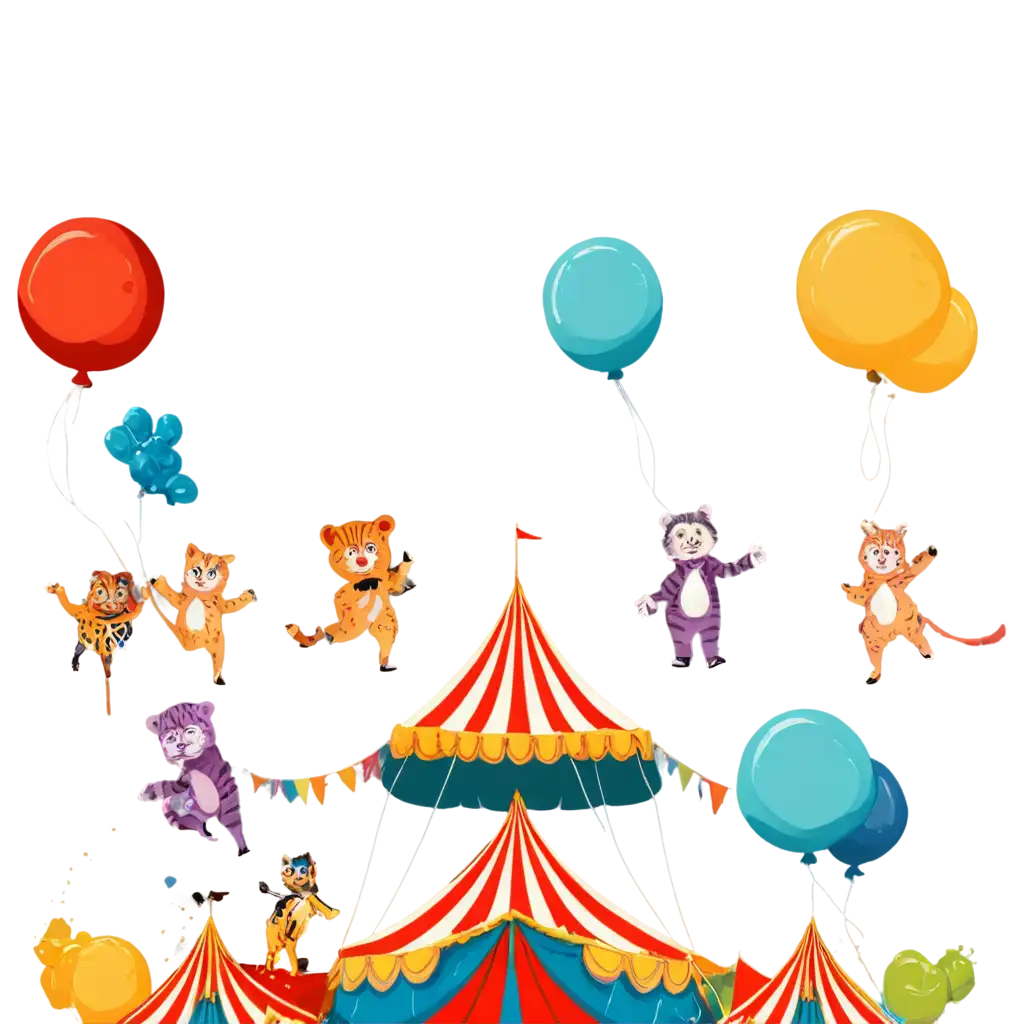 Colorful-Circus-Cartoon-PNG-Image-Vibrant-and-Playful-Art-for-Online-Engagement