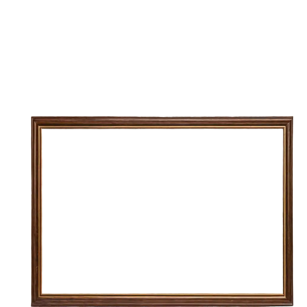 Dark-Brown-Slim-Picture-Frame-Transparent-PNG-for-HighQuality-Display