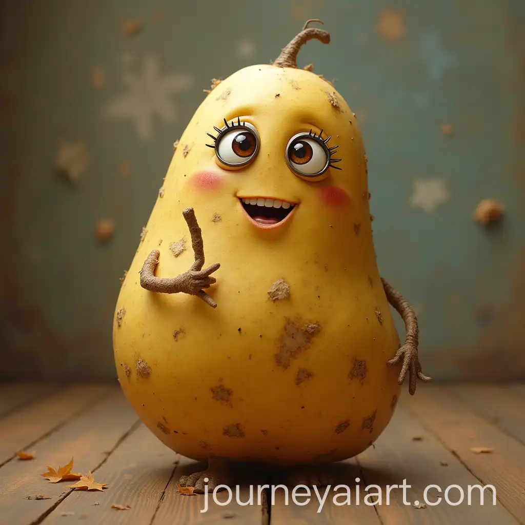 Potato-Mascot-Cornered-in-Fearful-Encounter