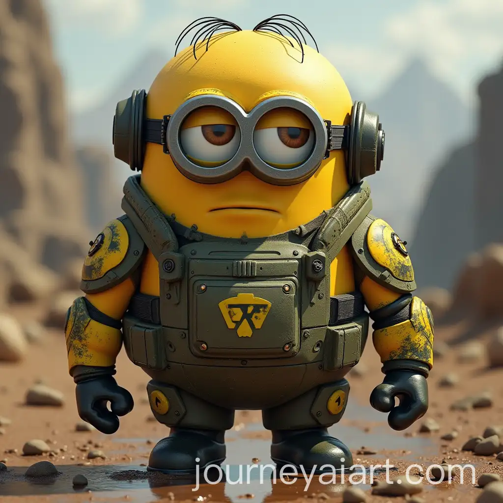 Minion-in-Power-Armor-on-Battlefield-with-Weep-and-Liny-Weapons