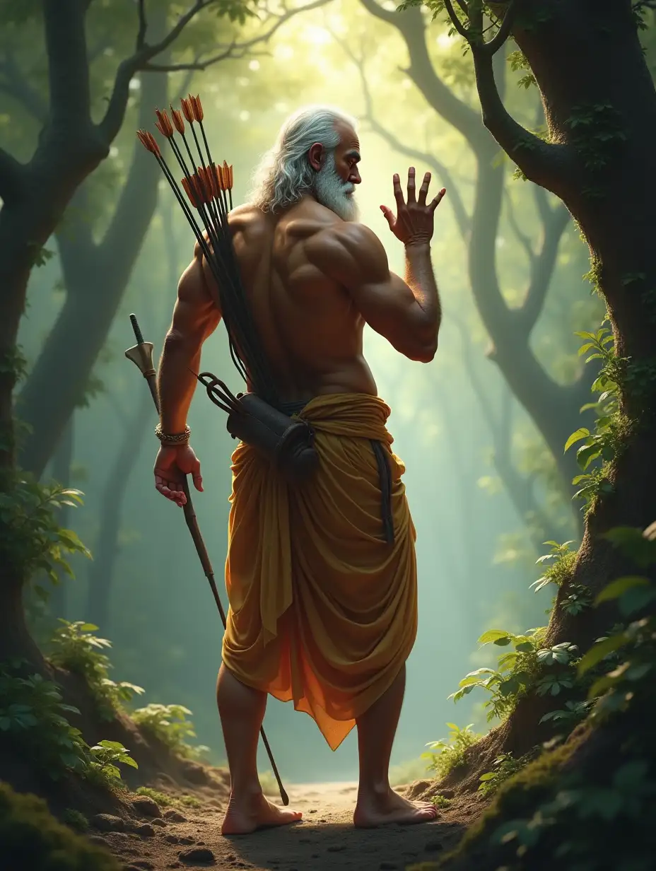 Elderly-Sage-Sharadavat-in-a-Mystical-Forest-Resisting-Temptation