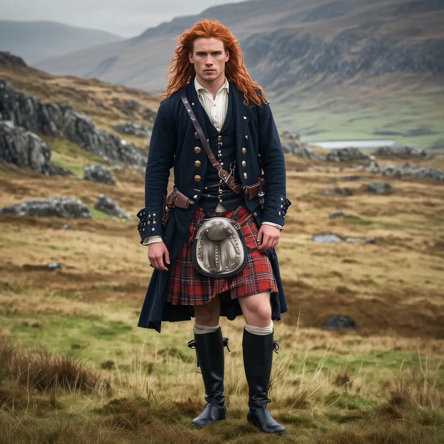 18th-Century-Scottish-Highlander-Warrior-in-the-Scottish-Highlands