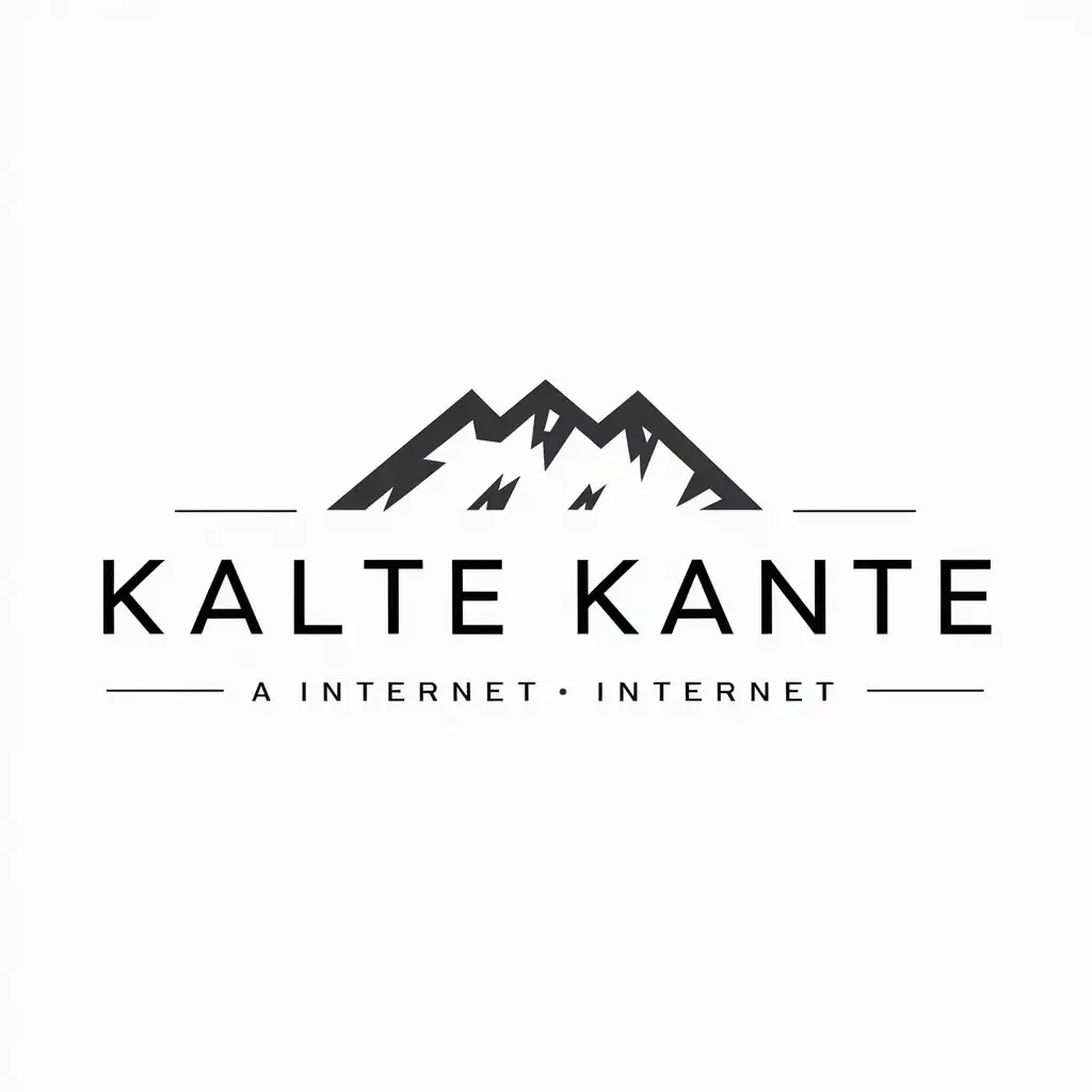 a logo design,with the text "Kalte Kante", main symbol:Cold mountain,Moderate,be used in Internet industry,clear background