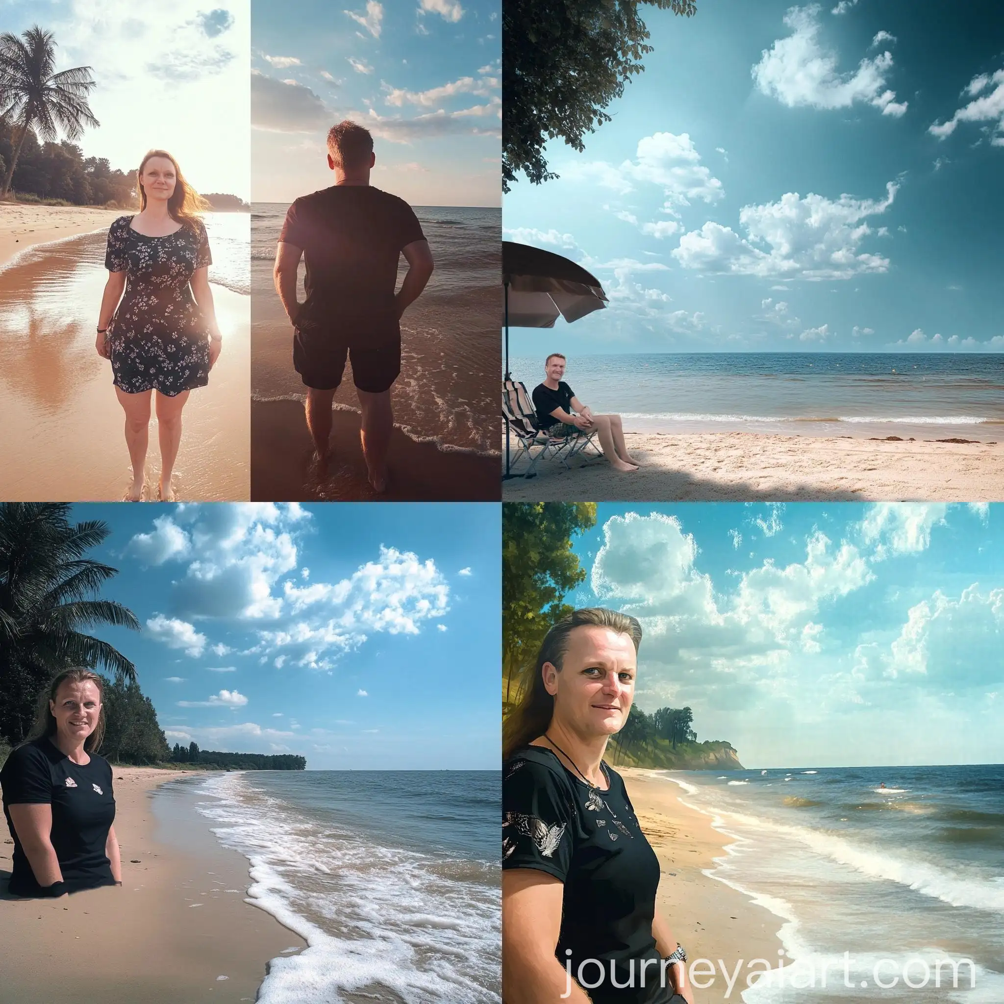 Family-Enjoying-Beach-Time-Together