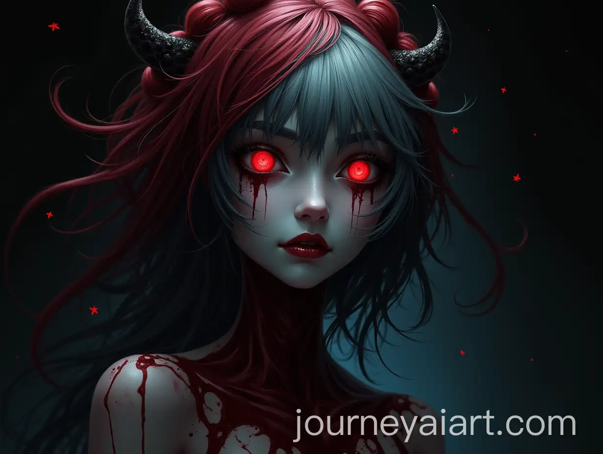 Dark-Fantasy-Girl-Emerging-from-Horror-Whirlpool-in-Pop-Surreal-Style