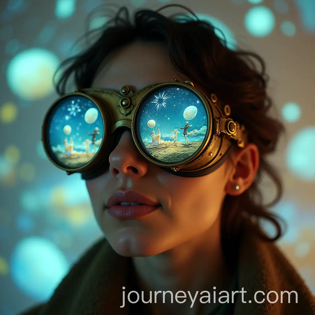 Steampunk-Aviator-Glasses-Projecting-Surreal-Dreamscape
