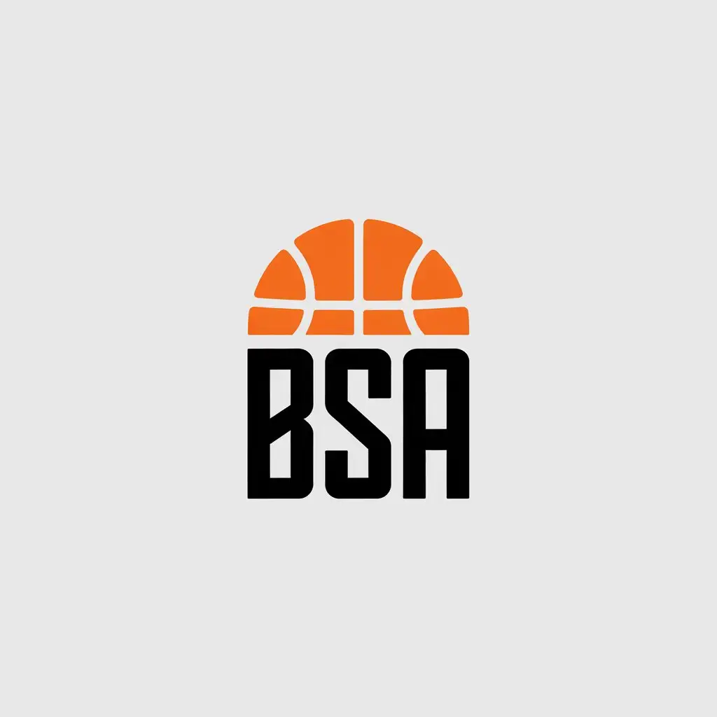 LOGO Design for BSA Minimalistic Basketball Ball Symbol for Sports Fitness Industry