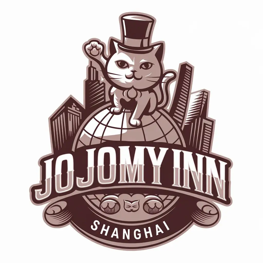 LOGO Design for JOJOMY Inn ShangHai Cat Symbol with Vector Style for Animals Pets Industry