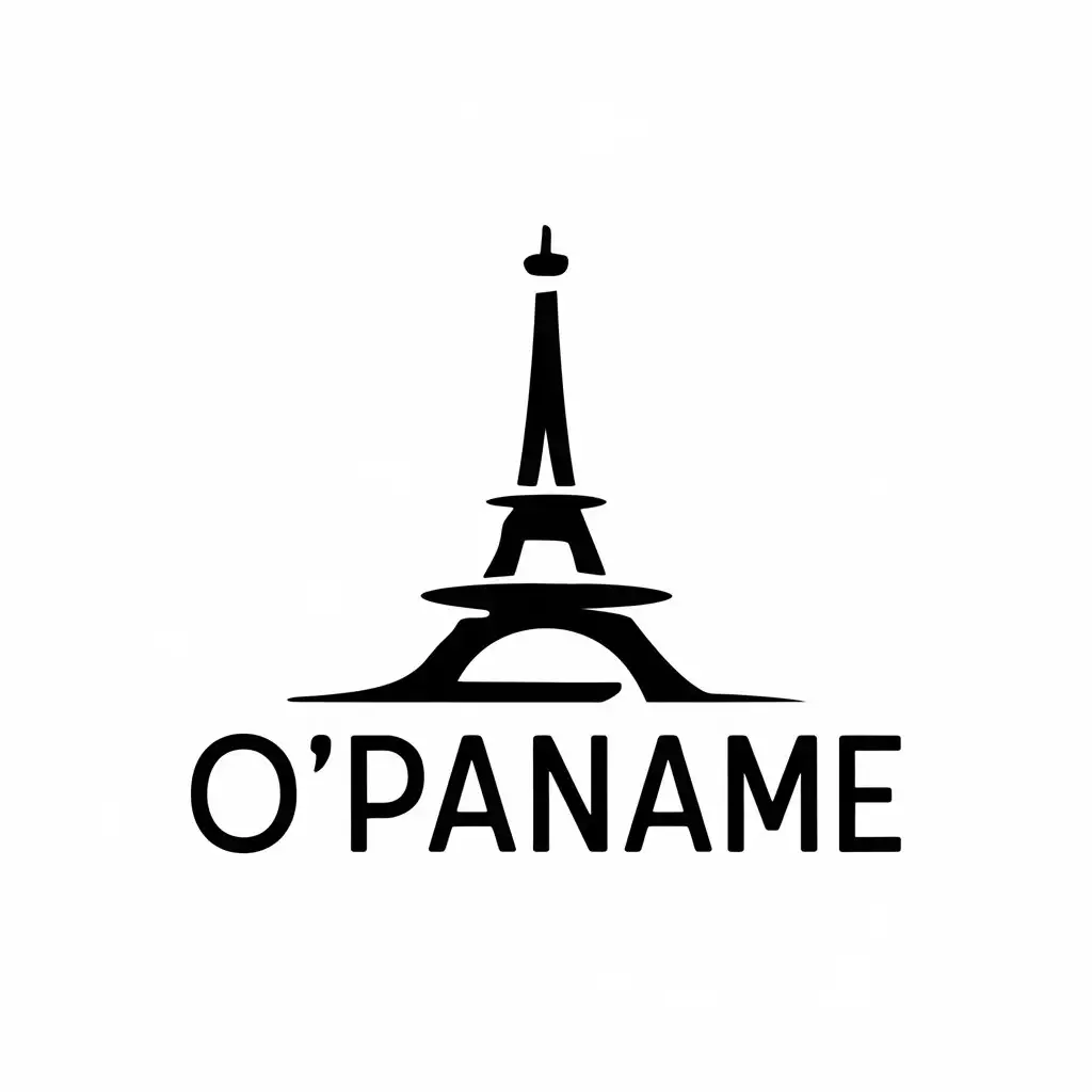 LOGO Design for OPANAME Elegant Eiffel Tower with Modern Touch for Restaurant Industry