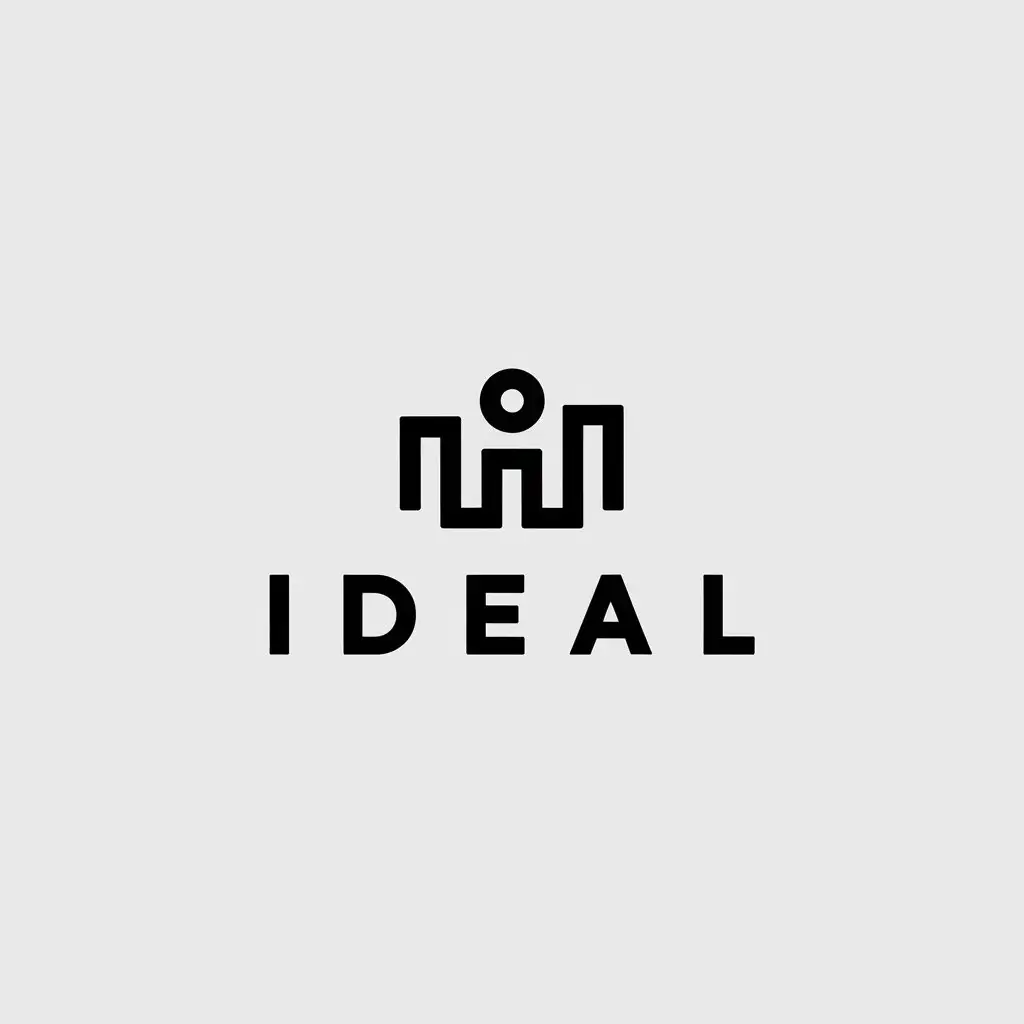 a vector logo design,with the text "Ideal", main symbol:letter I,Minimalistic,be used in Finance industry,clear background