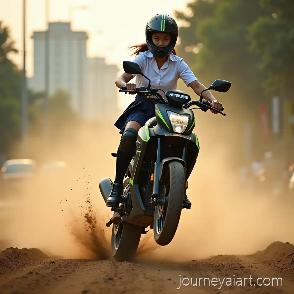Indonesian-Teenager-Performing-MidAir-Wheelie-Stunt-on-PROTON-MMidair-wheelie-stuntOTO-Motorcycle