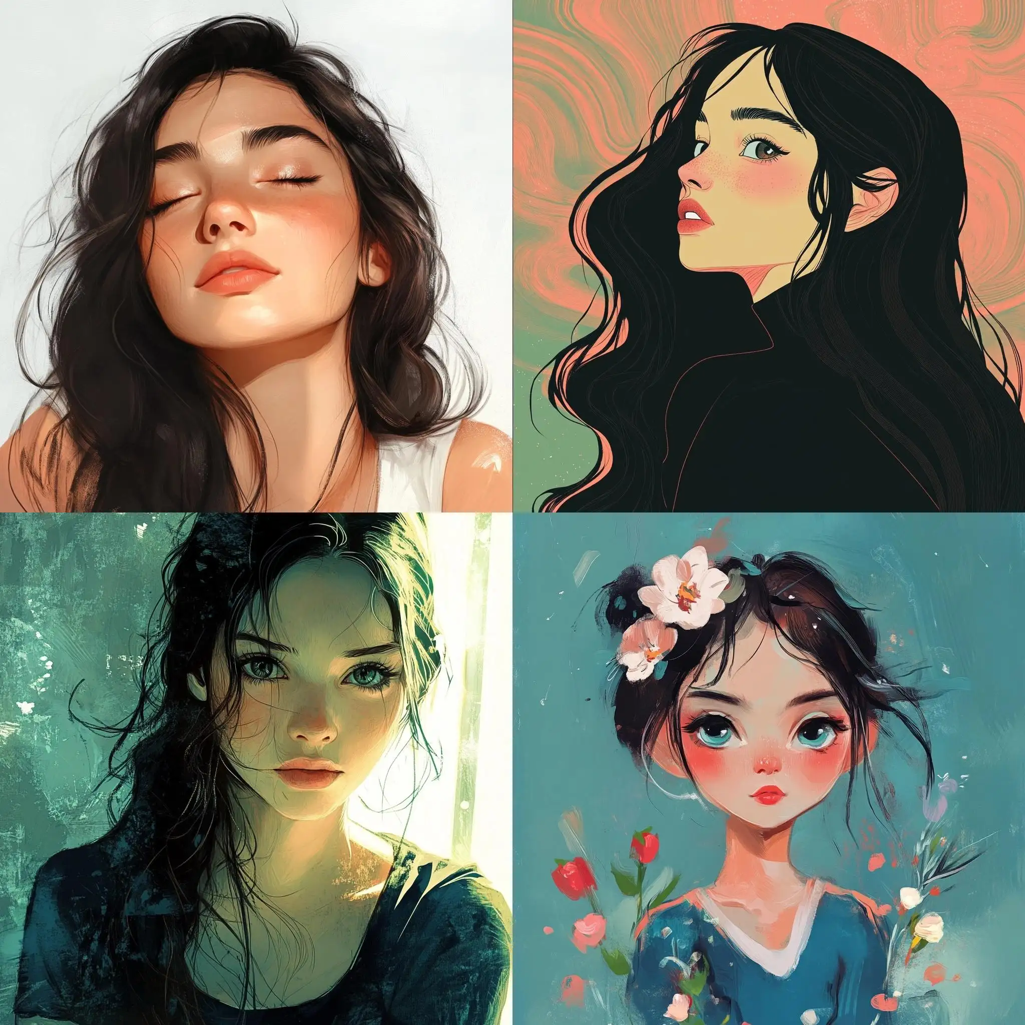 Illustration-of-a-Girl-in-Modern-Style