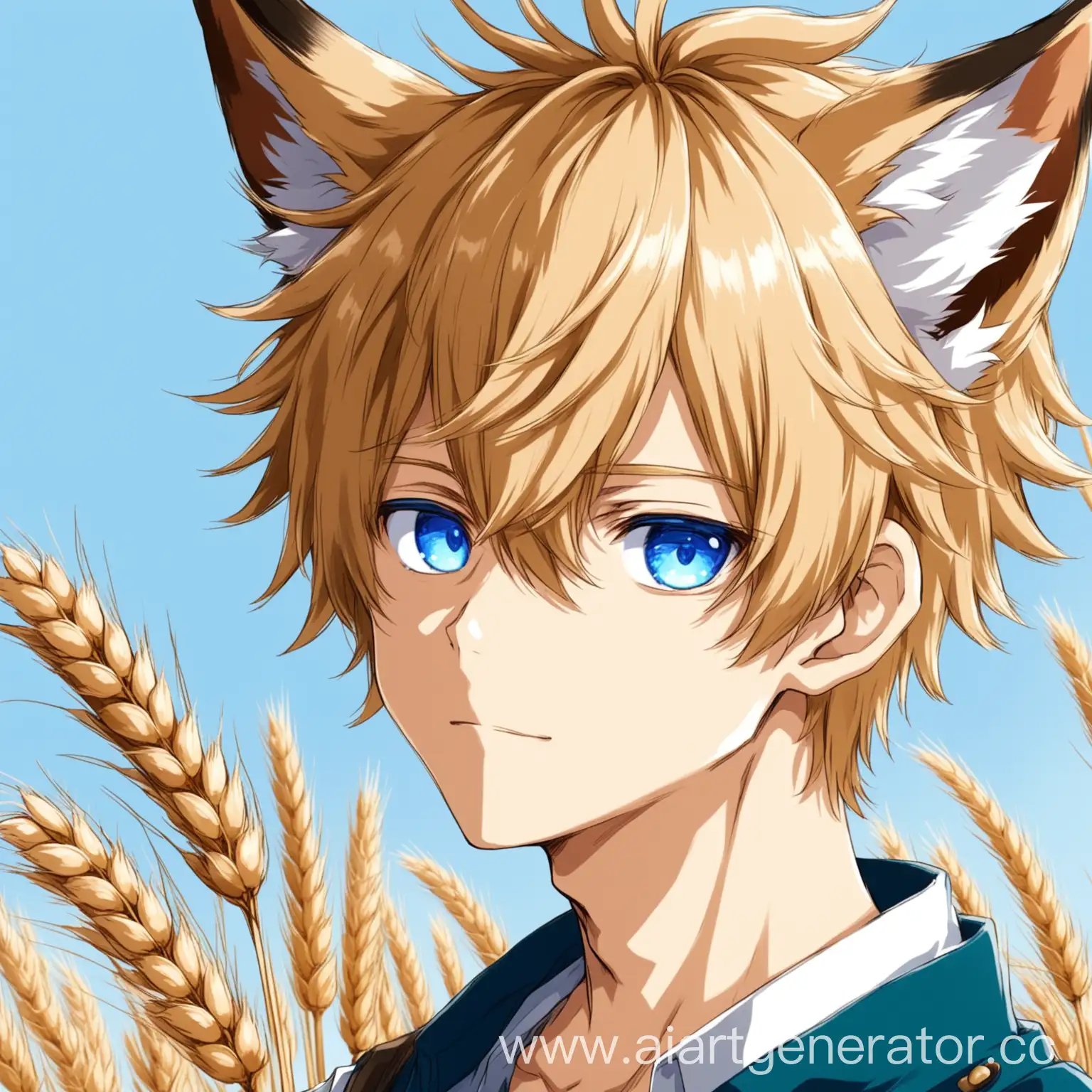 Anime-Boy-with-WheatColored-Hair-and-Fox-Ears