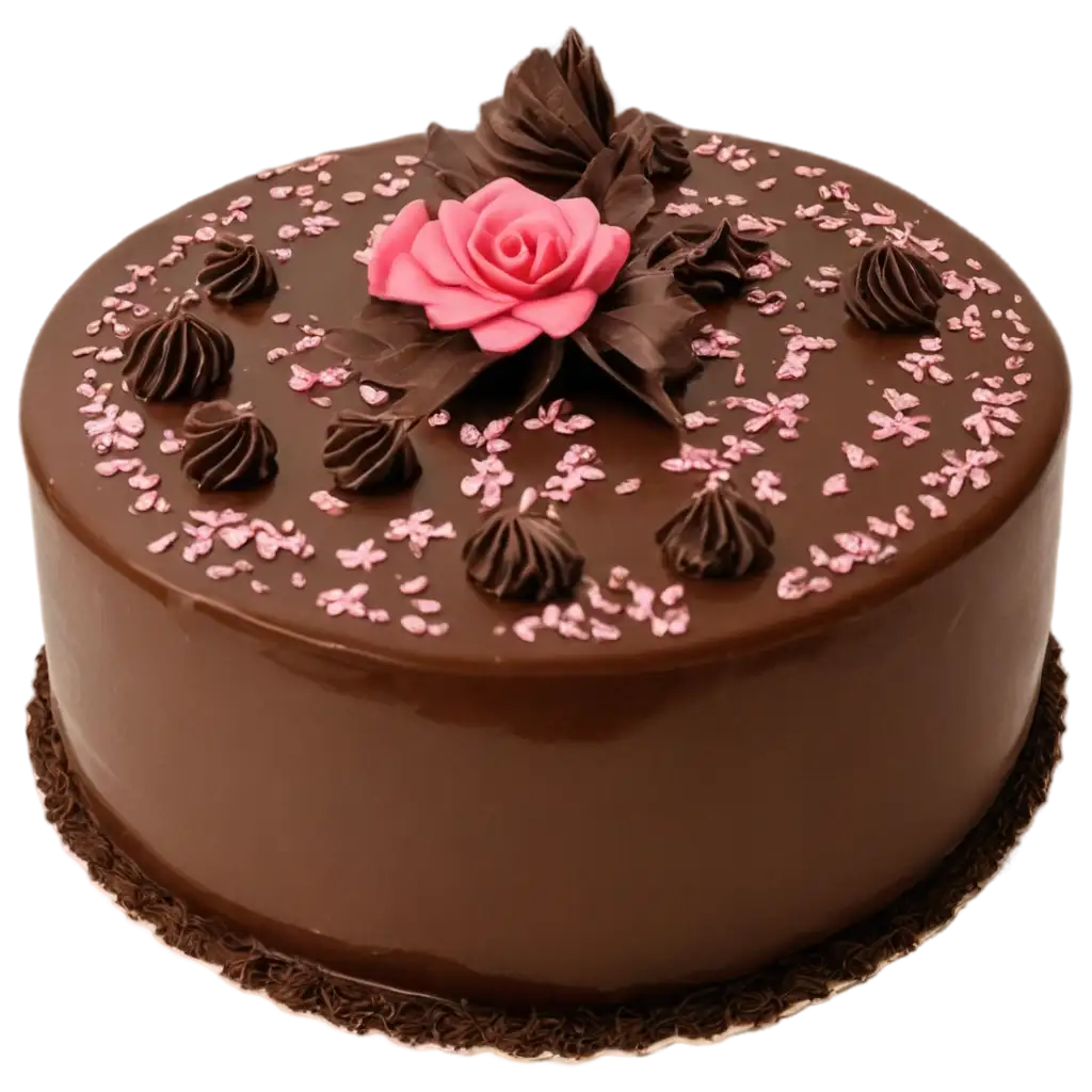 Aesthetic-Floral-Chocolate-Cake-PNG-with-Elegant-Design-and-Chocolate-Dipping-Perfect-for-Celebrations