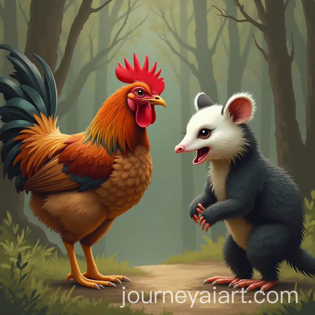 Chicken-and-Opossum-FaceOff-inAI-Image-Expansion-the-Wild