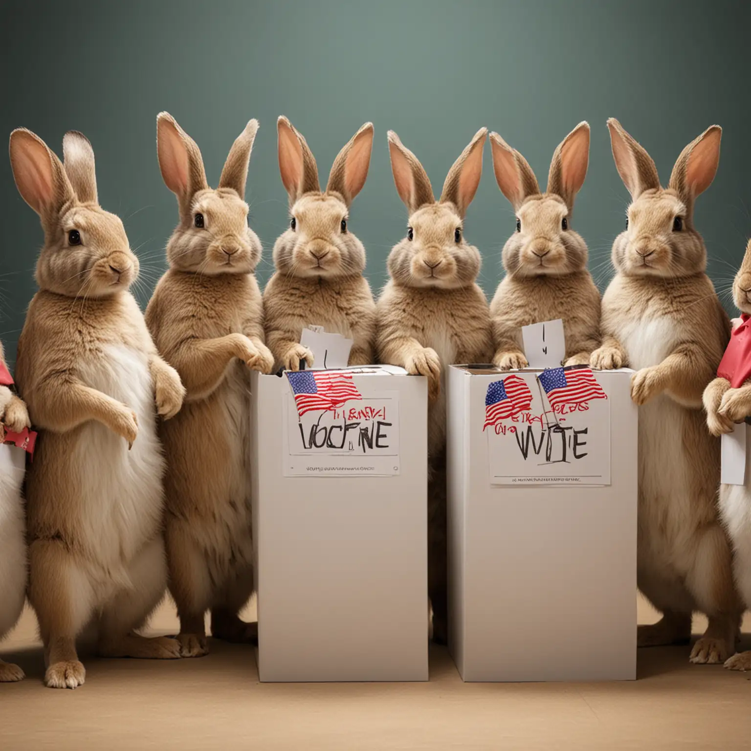 Rabbits Voting in a Forest Clearing