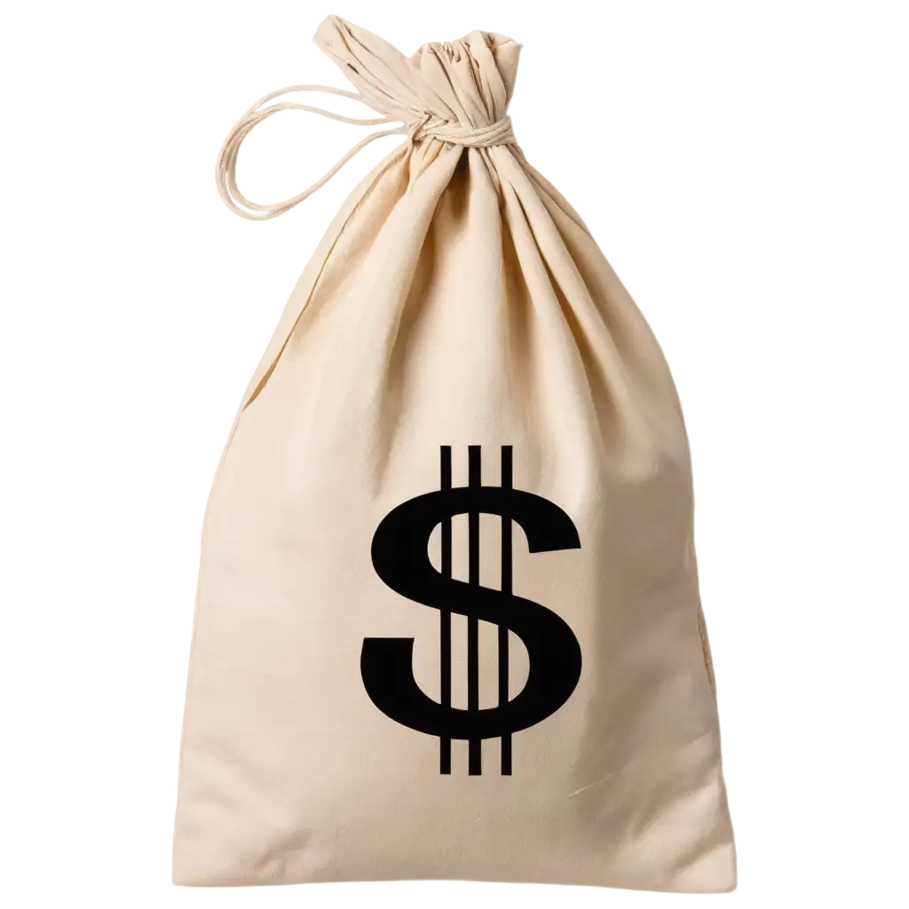 HighResolution-PNG-Image-of-a-Beige-Canvas-Money-Bag-with-Bold-Dollar-Sign