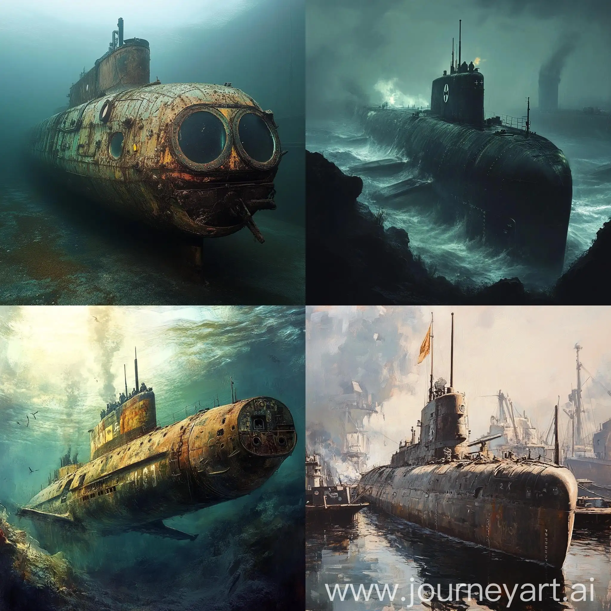 German-Submarine-Underwater-Exploration-V61