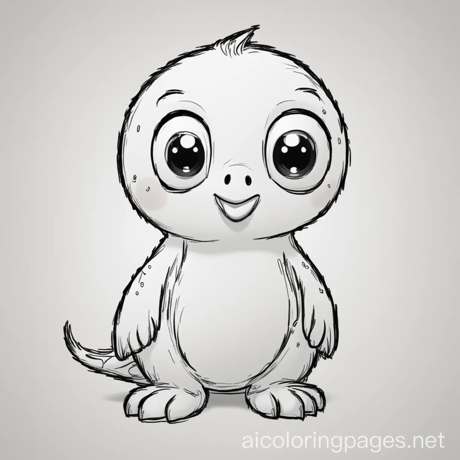 Pango-Coloring-Page-for-Kids-Simple-Line-Art-on-White-Background