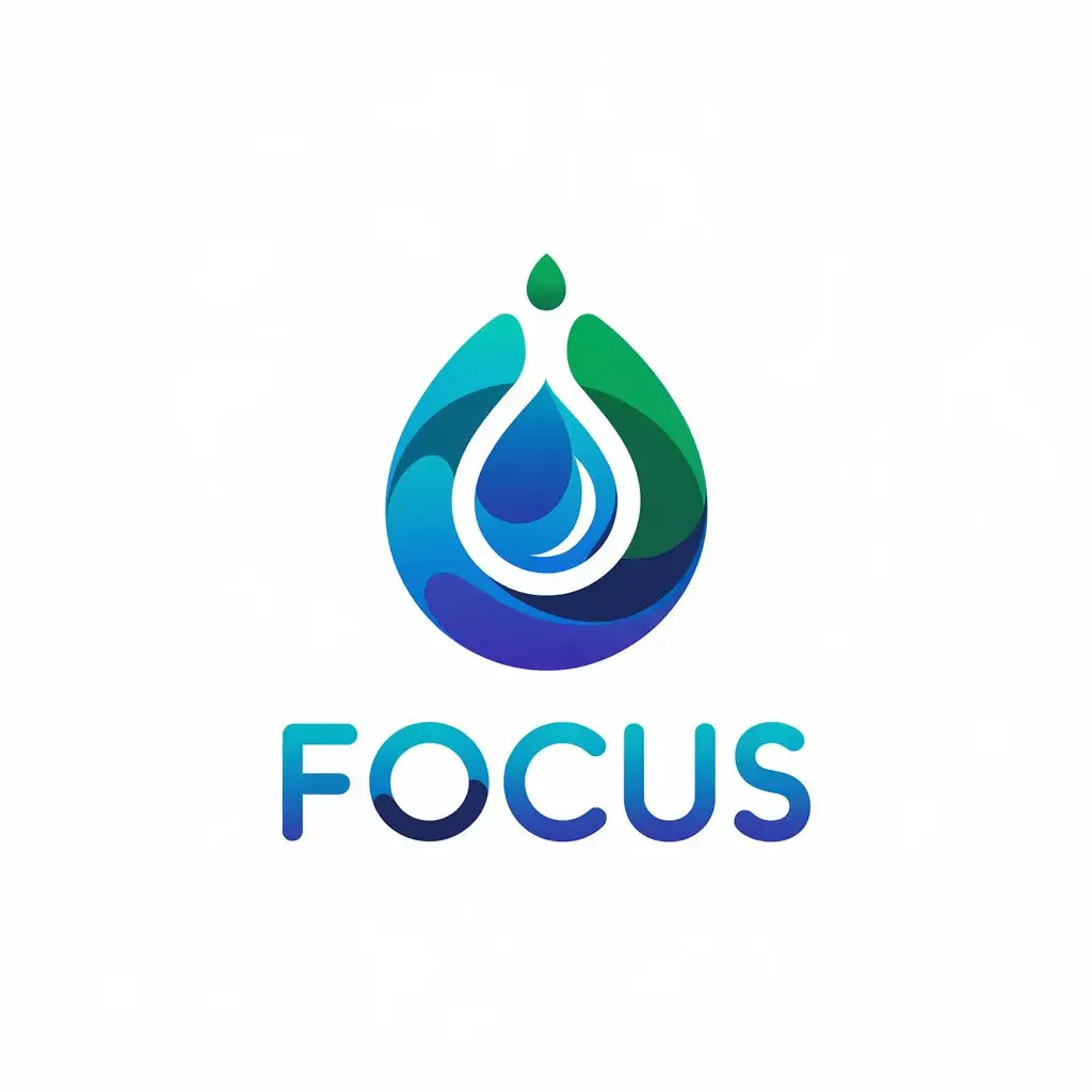 LOGO Design for Focus Water Droplet Symbol with Clean Modern Style for Internet Industry