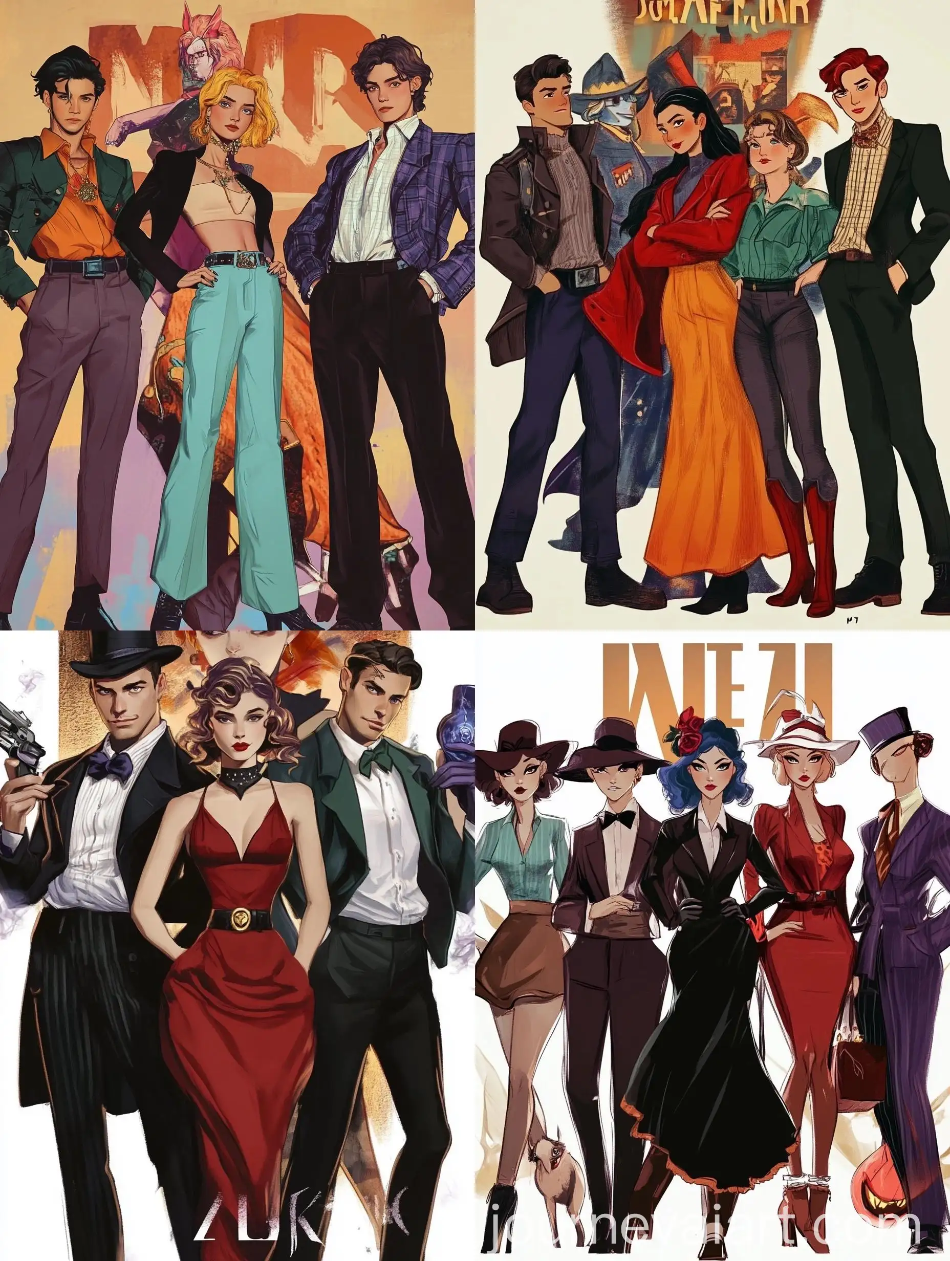 Iconic-Fashion-Poses-with-Character-in-Picture