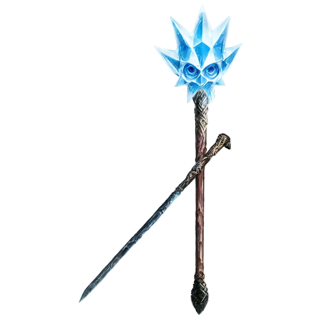 Trident-in-the-Form-of-a-Grandpa-Frost-Staff-PNG-Image-Magical-Winter-Weapon-Artwork